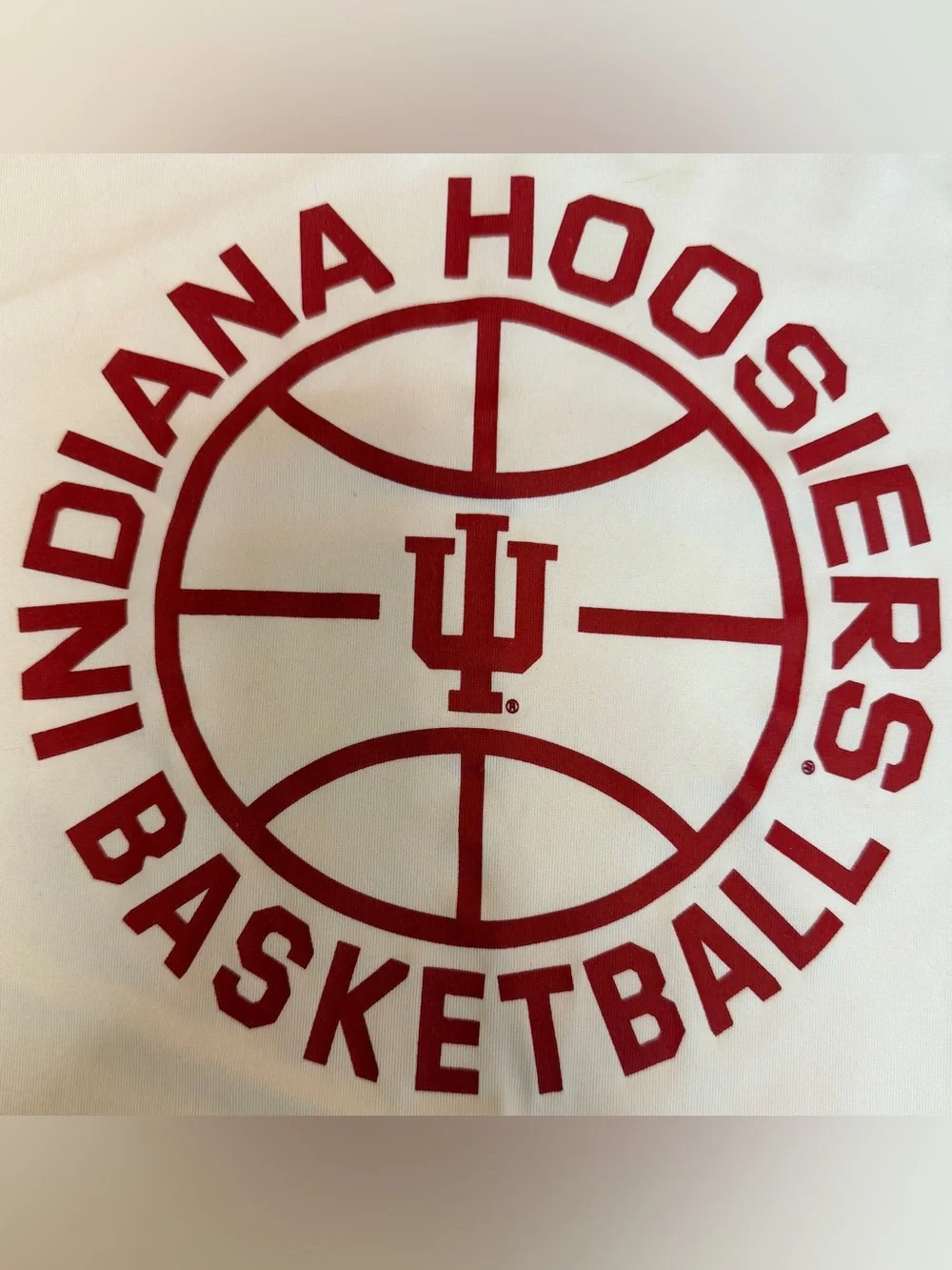Adidas Hoosier Long Sleeve Shirt Mens 2XL White Red Indiana Basketball Pullover